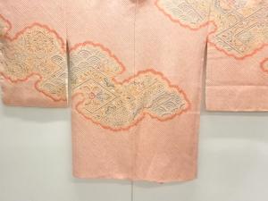 雲に花青海波模様絵羽織